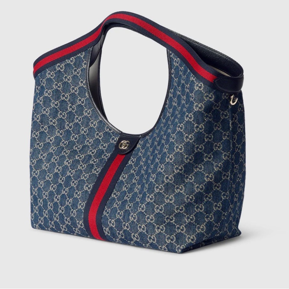 Blue Denim Giglio tote small - Picture 2 of 5